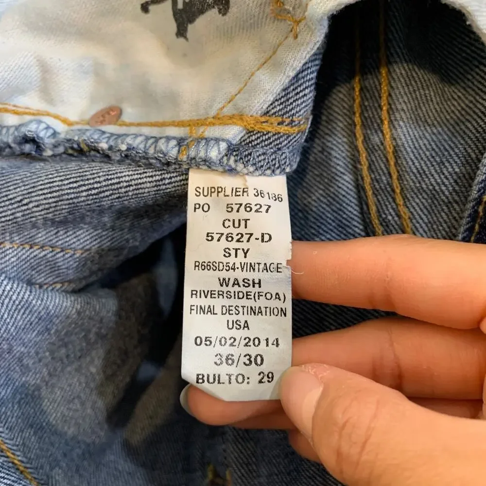 Polo Ralph Lauren Jeans Mens 36 Straight Leg‎ Regular Fit Riverside Wash Cotton